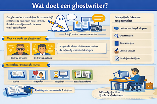 Alles over het beroep ghostwriter Wat doet een ghostwriter
